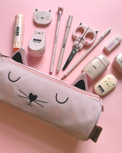 Trousse 3 poches Chat